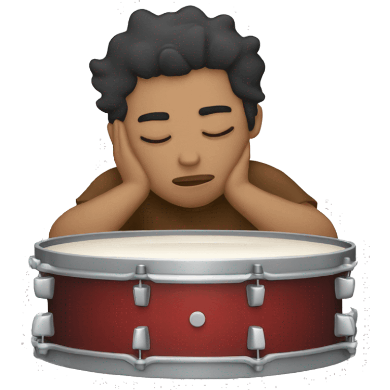 Tired drummer falling asleep emoji