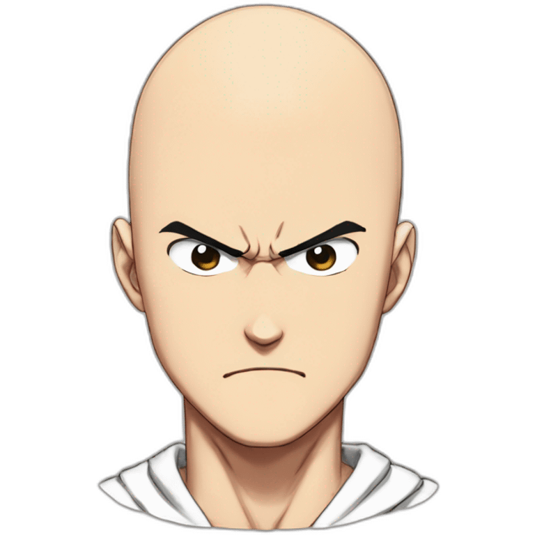 Saitama one punch man angry emoji