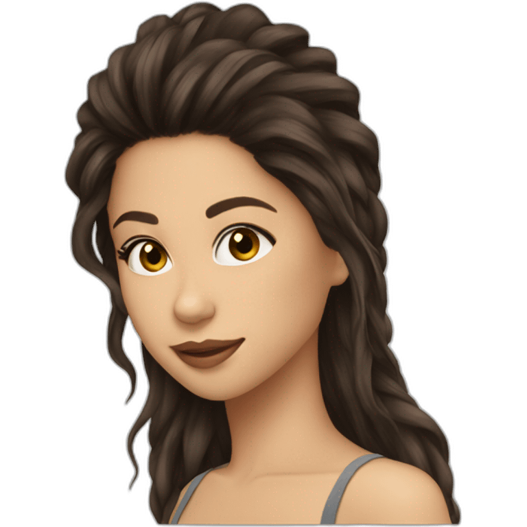 shakira dark brown hair emoji