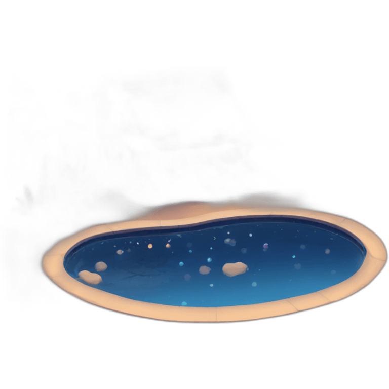 Tiny nighttime pool scene emoji