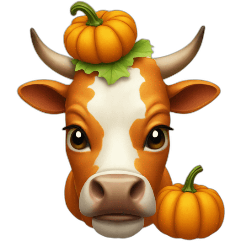 pumpkin cow emoji