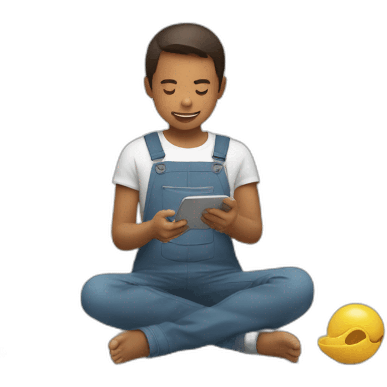 kid multitasking with 2 things at once emoji