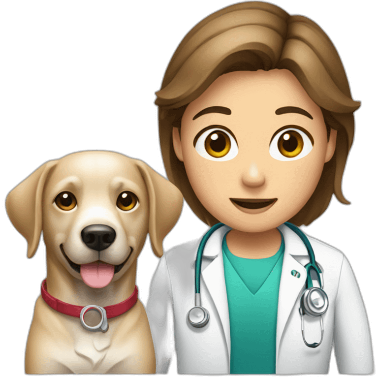 Doctor with a labrador dog emoji