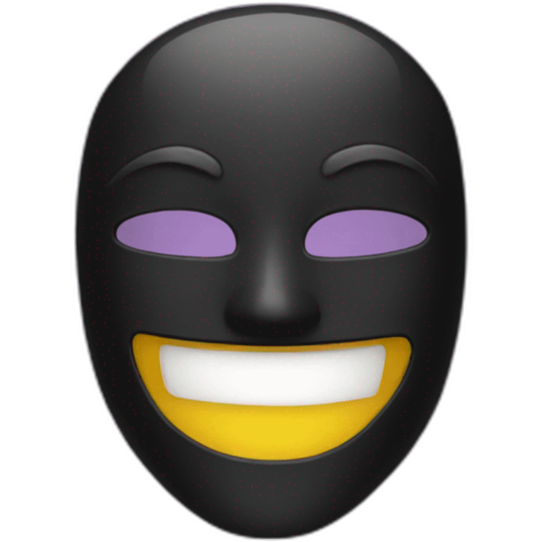 black mask smile emoji