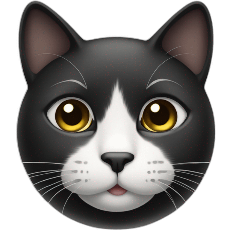 cute-fat-black-and-white-cat emoji