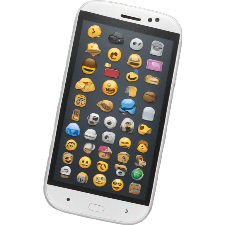 Cellphone with full emoji screen emoji