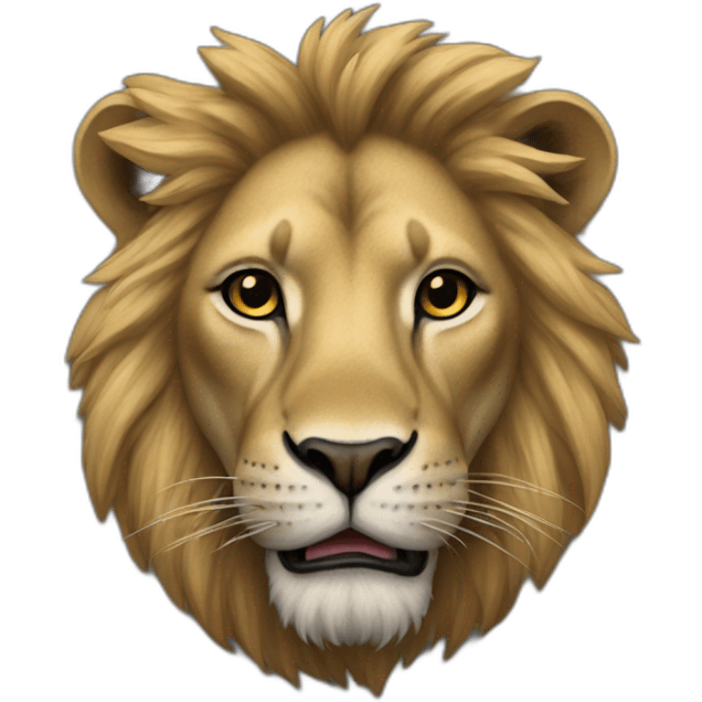 Un lion noir emoji