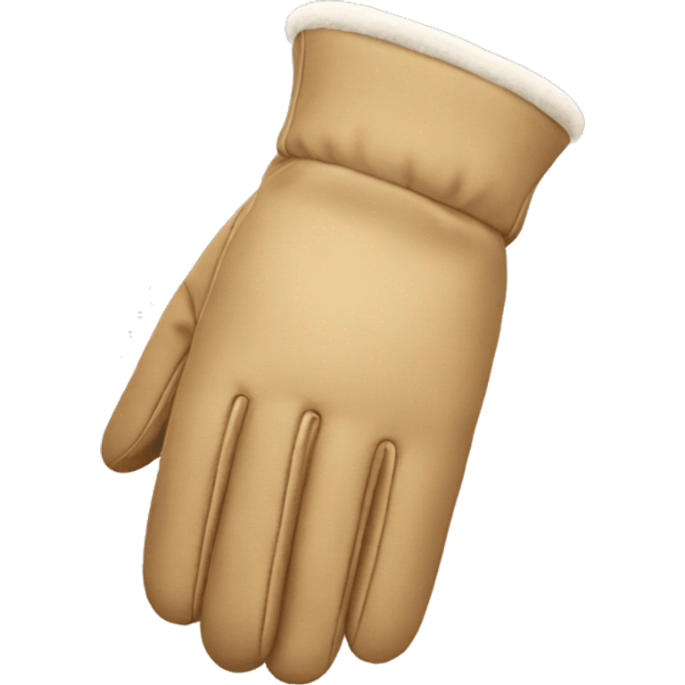 Winter beige gloves  emoji