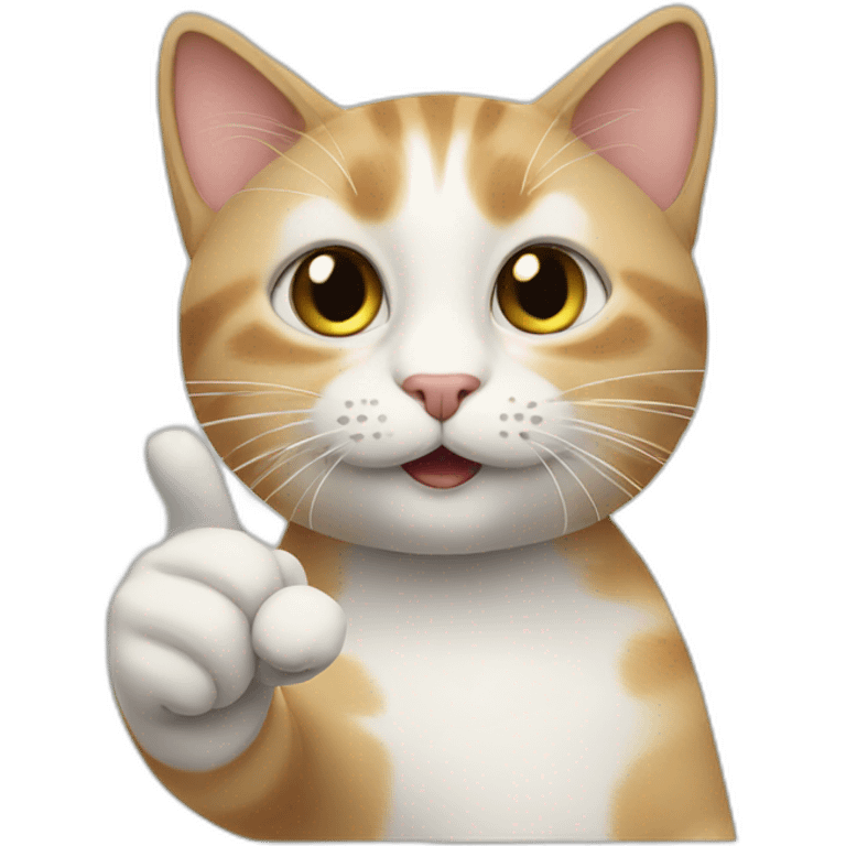 Cat showing thumbs up emoji