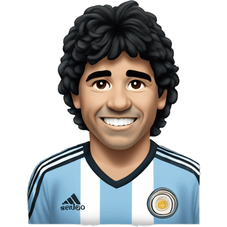 maradona argentina young smile emoji