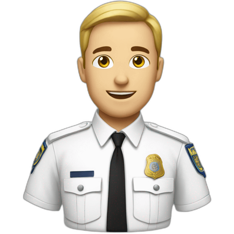 Police Nationale White shirt emoji