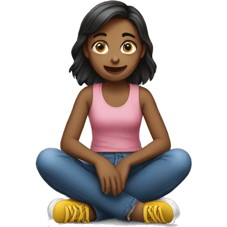 girl sitting emoji