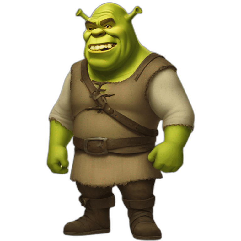 shrek with a bad ass glazes emoji