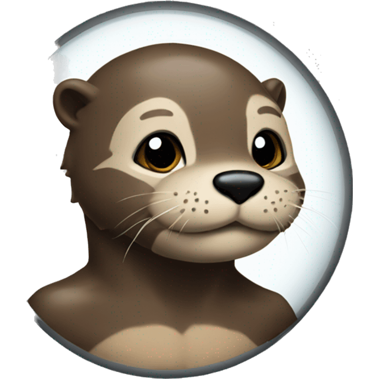 Otter on the tv show survivor with a buff on emoji