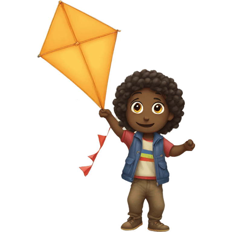 But playing with kite  emoji