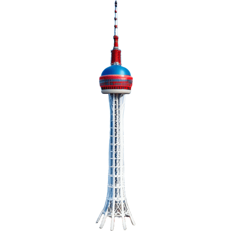 ​Cinematic Realistic N Seoul Tower, depicted in full daylight as a slender, single-column tower crowned by a cylindrical observation deck, set against a clear blue sky over Seoul’s vibrant cityscape, rendered with crisp architectural detail and bright, natural lighting that accentuates its modern elegance, emoji