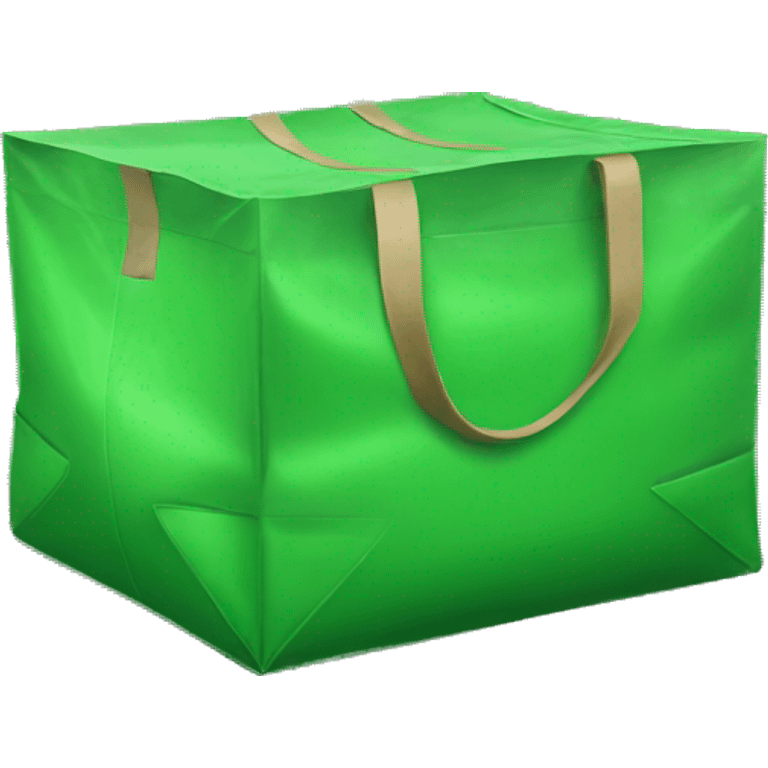 green delivery bag emoji