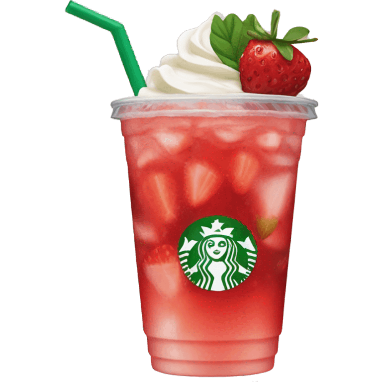 Starbucks strawberry refresher emoji