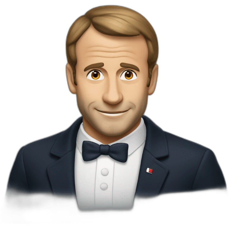 Macron boit une biere emoji