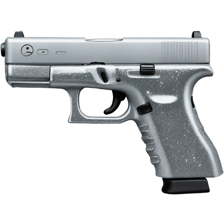 grey sparkly glock emoji