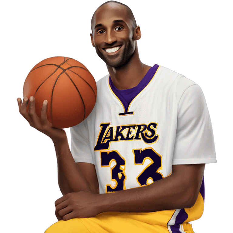 Kobe Bryant holding a basketball  emoji