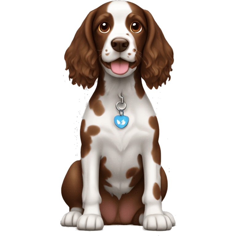 Liver with light brown spotted springer spaniel dog emoji