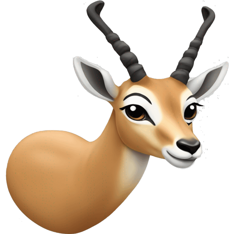 A gazelle with a knot emoji