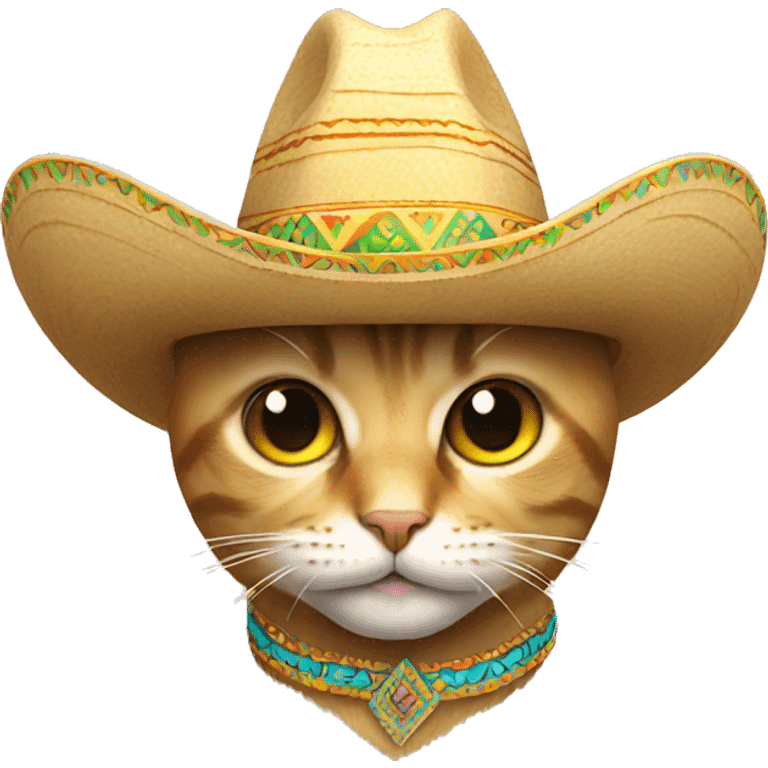 Cat wearing a sombrero  emoji