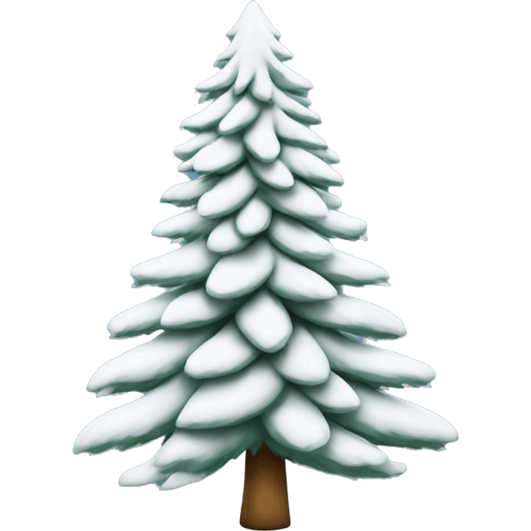  actual white fir christmas tree isolated.  emoji