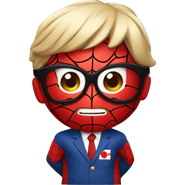 Spider-Man wearing a Japanese flag themed suit emoji