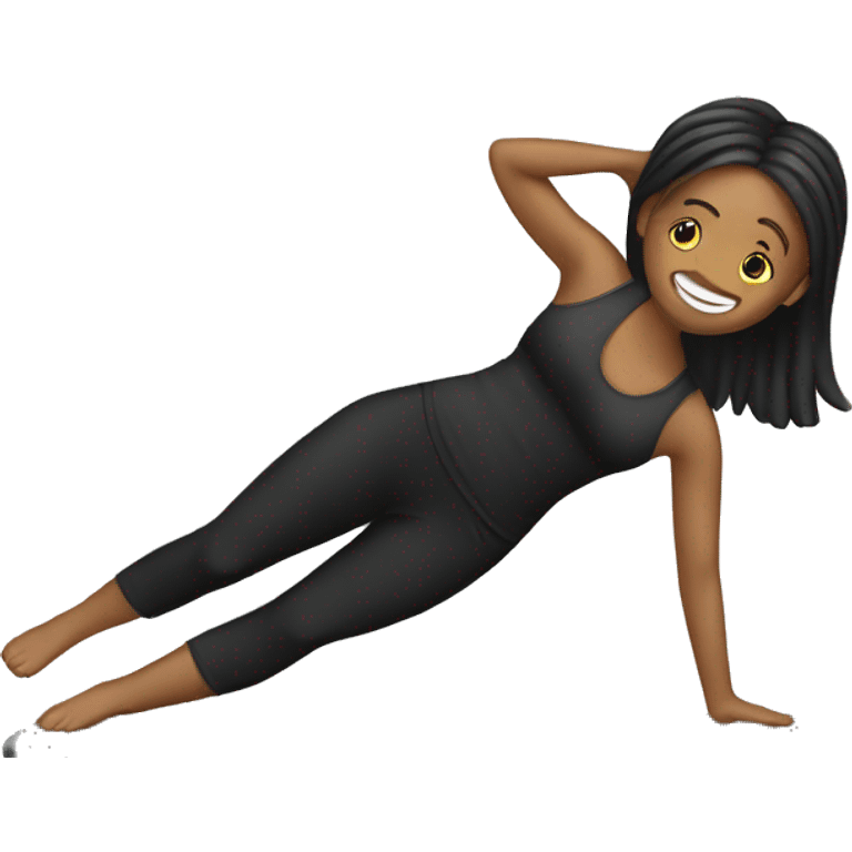 pilates with black pants emoji