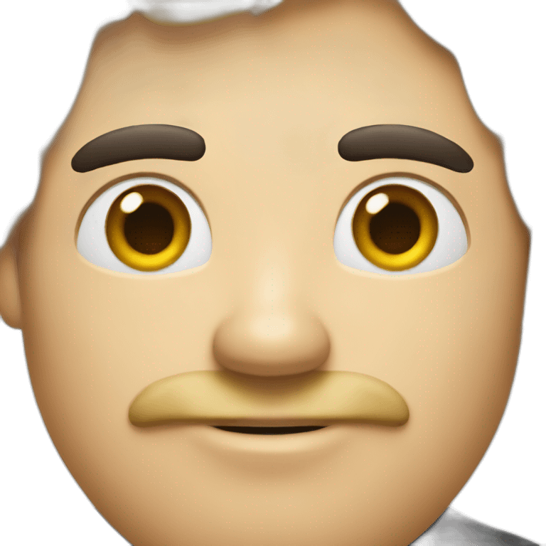  man with black hair and very small moustache (2 strips below the nose) emoji