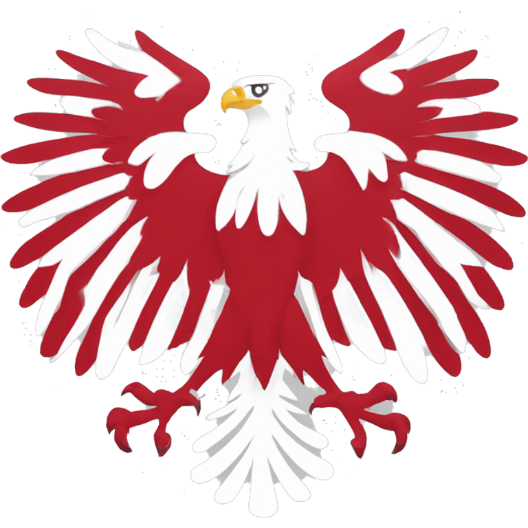 Polish eagle in red and white more simple  emoji