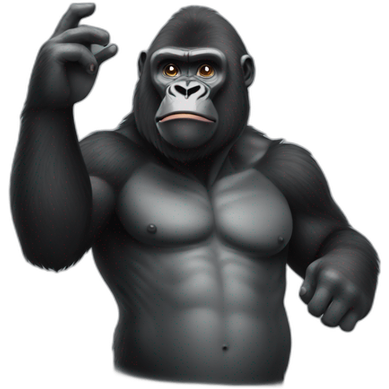 gorilla that is saluting emoji