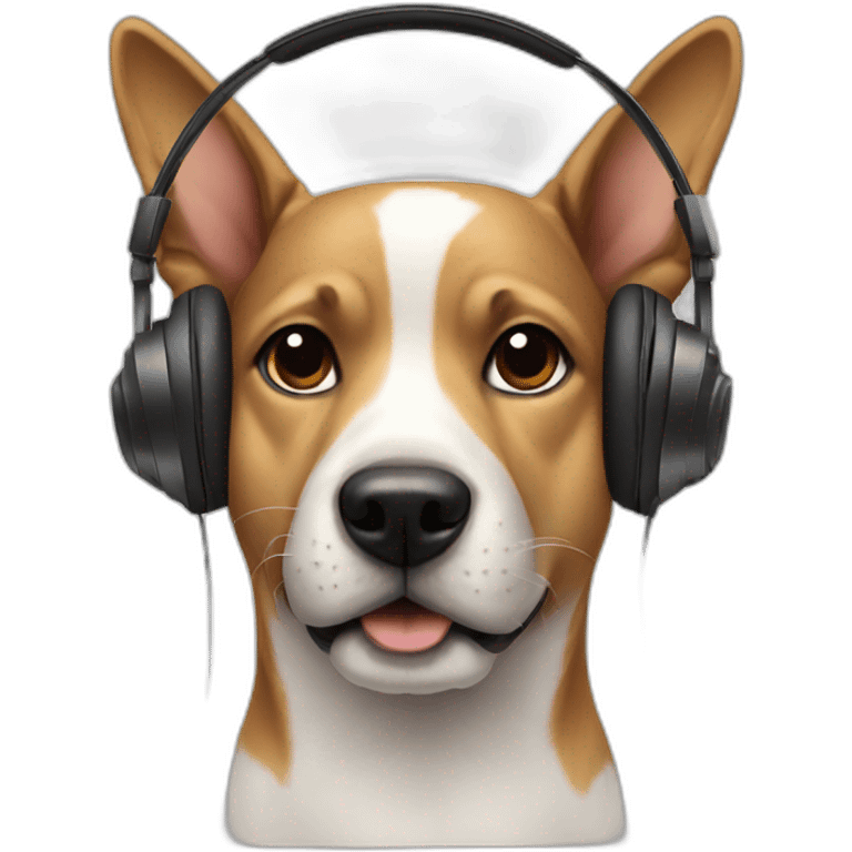 dog cool headphones emoji