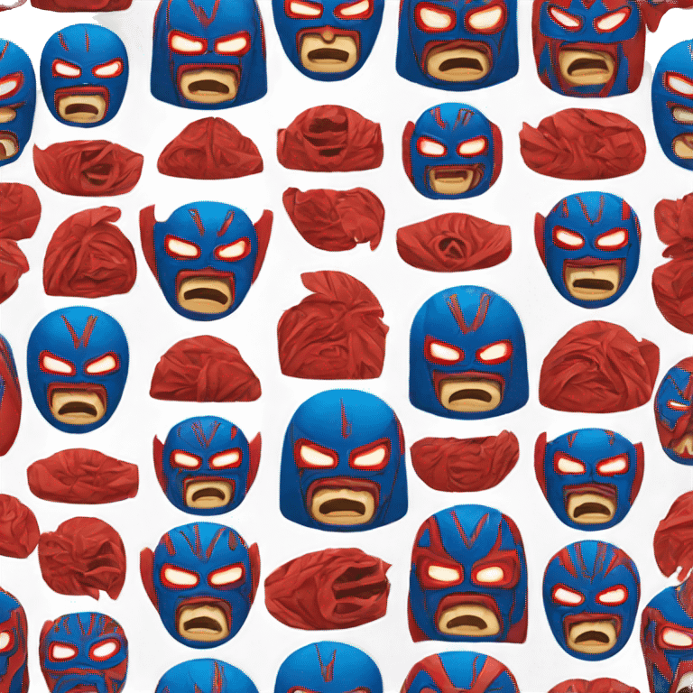 Luchador con rojo y azul emoji