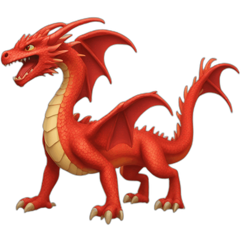 Ancient red dragon emoji