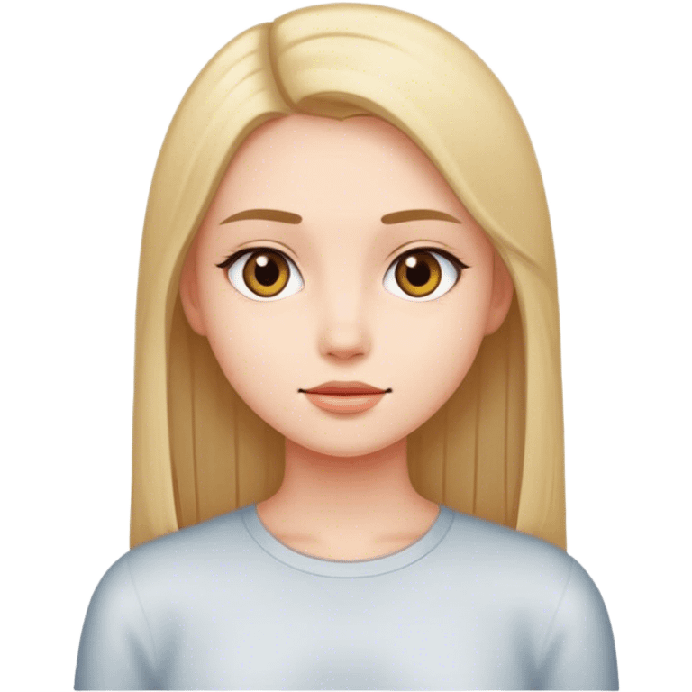 Girl straig hair  emoji