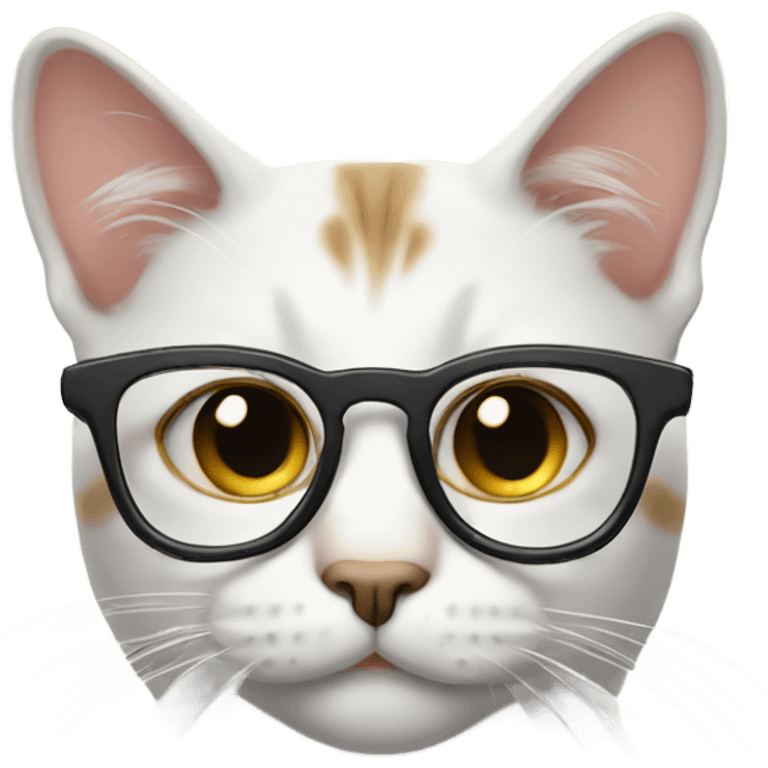 Cat wearing glasses emoji