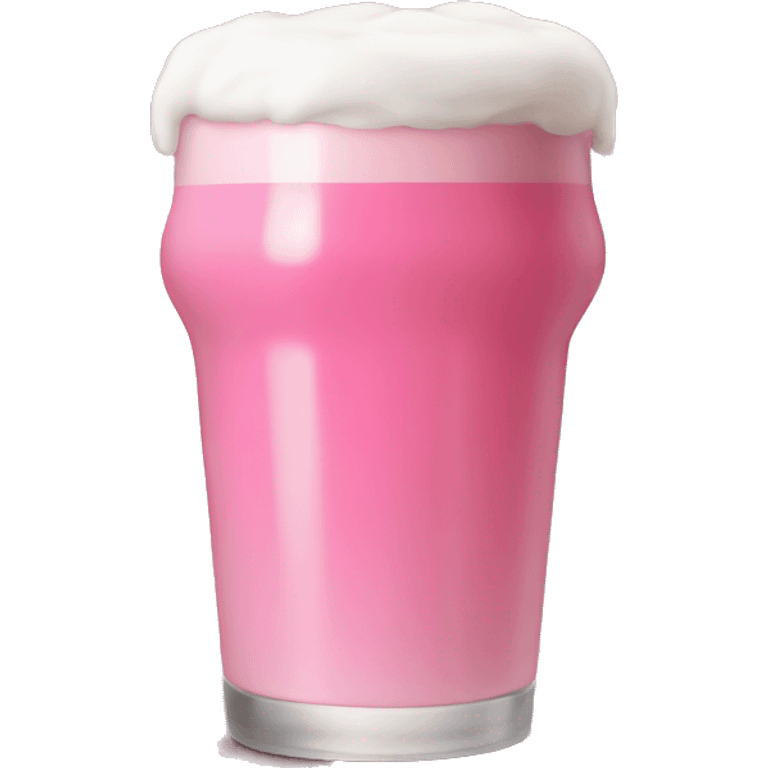 Realistic pink pint no-face emoji