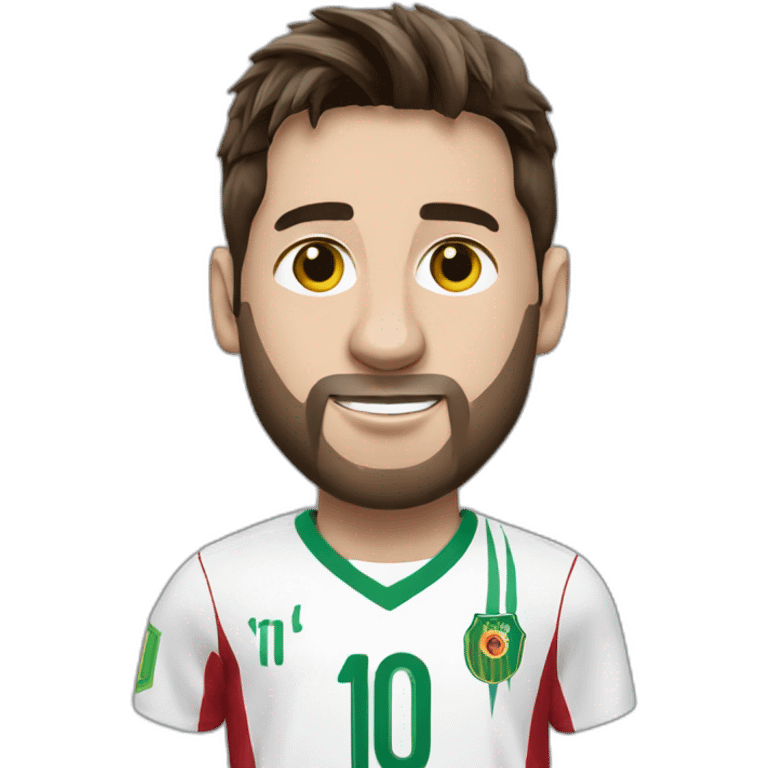 Messi with senegal jersey  emoji