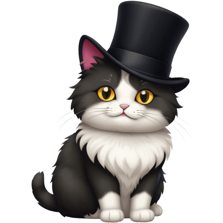 cat with a tophat emoji