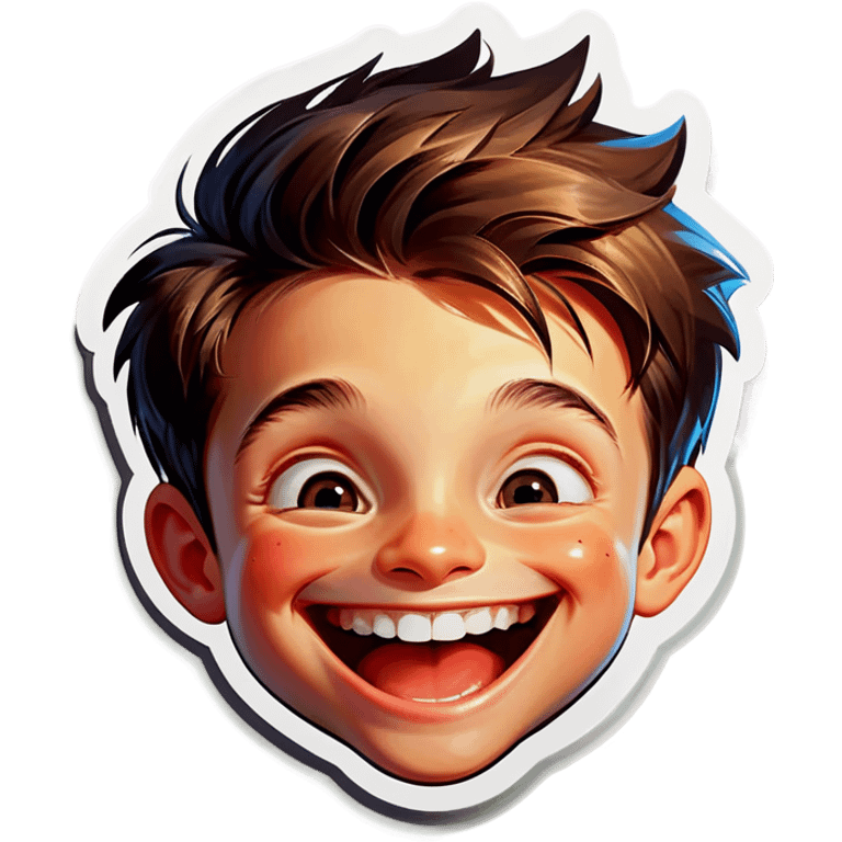 realistic smiley boy portrait emoji