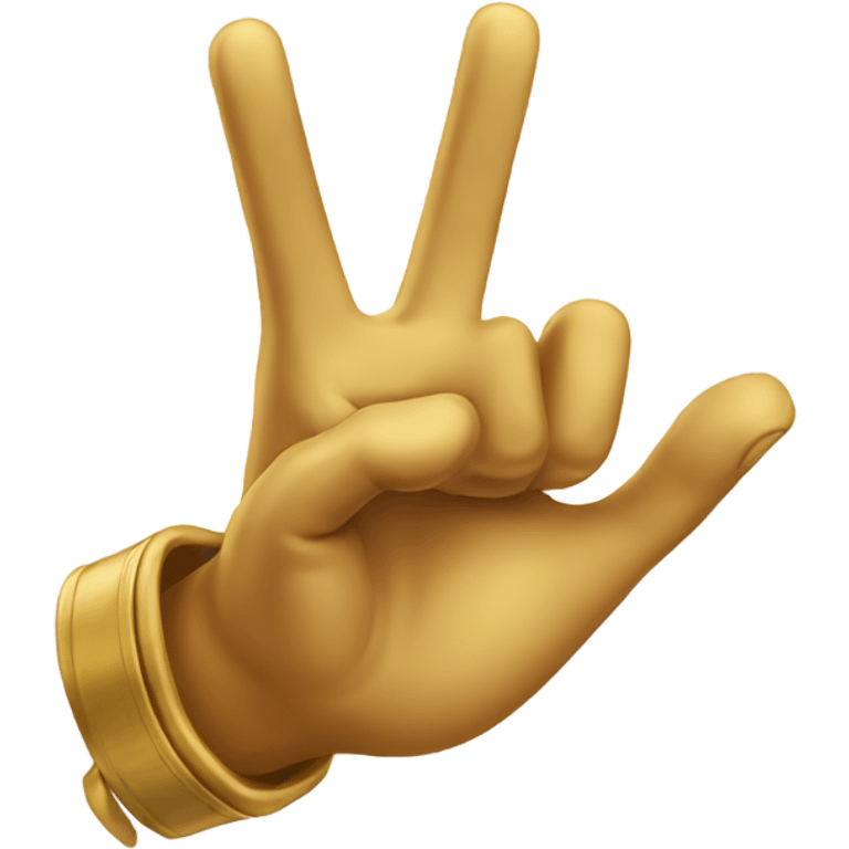 golden hand pointing emoji