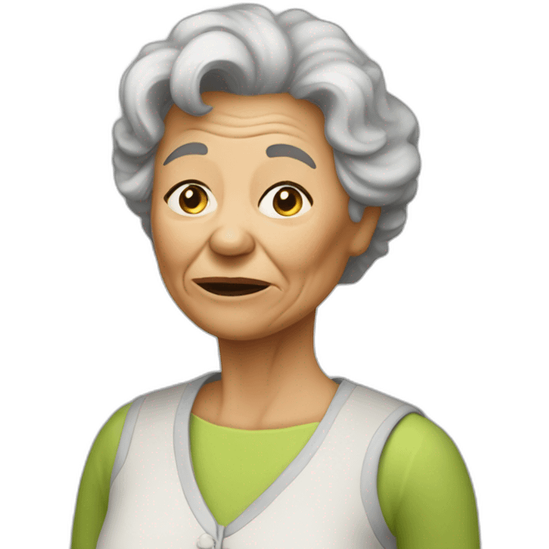 grandmother-ungry-shoe-hand emoji