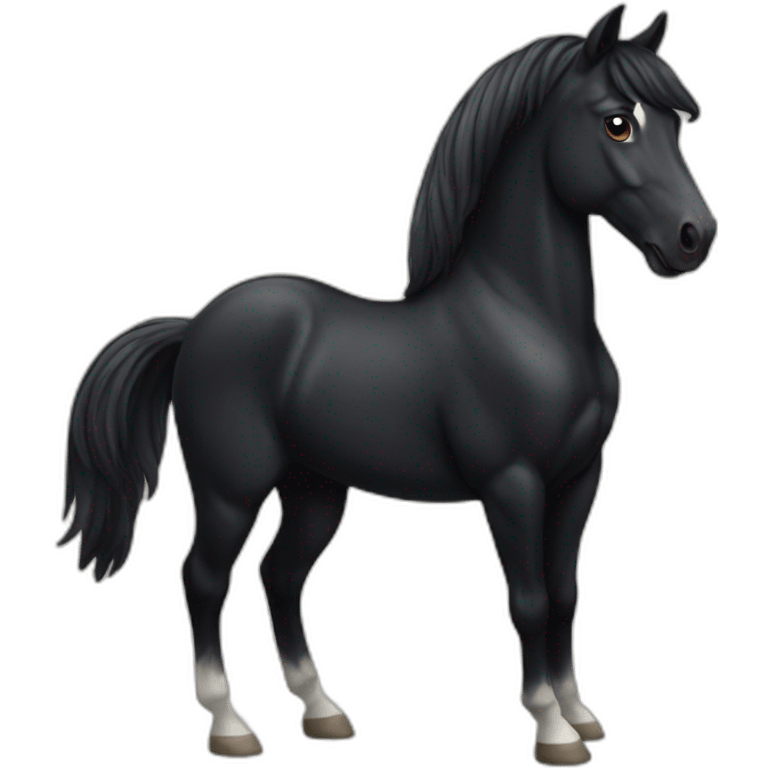 a black horse emoji