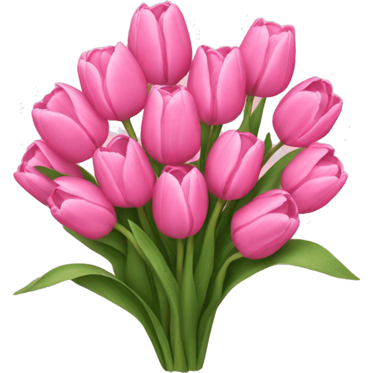 Pink tulip bouquet  emoji