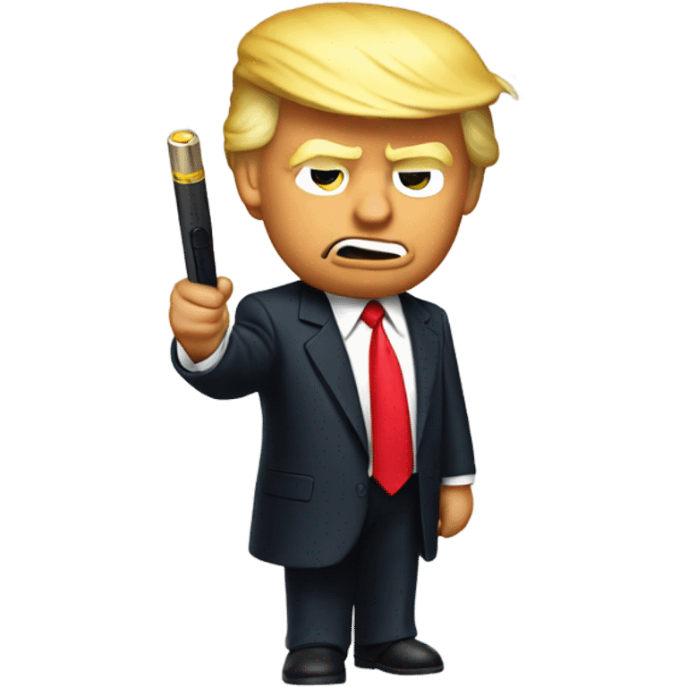 Donald trump with a dab pen emoji