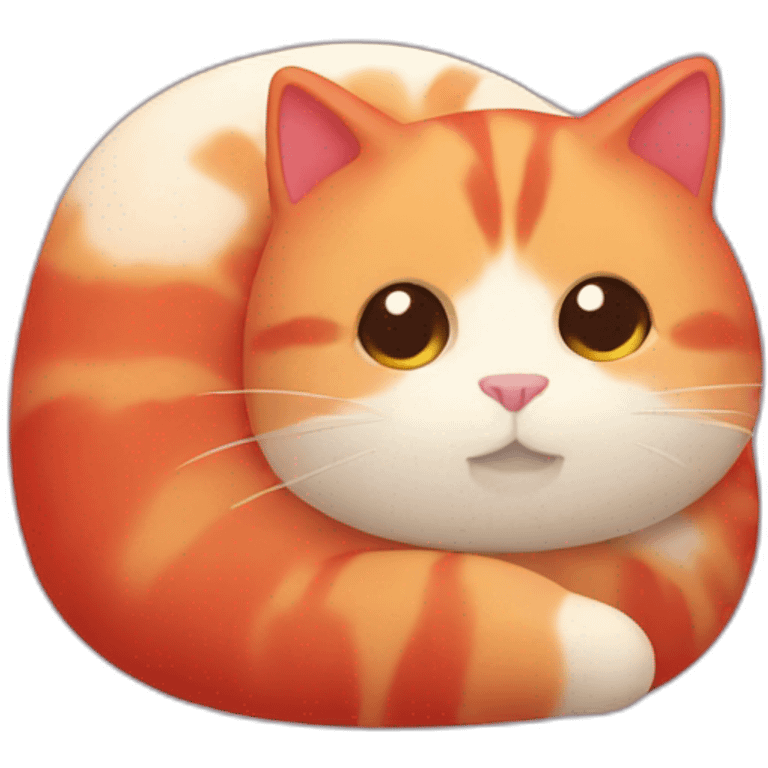 red mellow mochi cat emoji