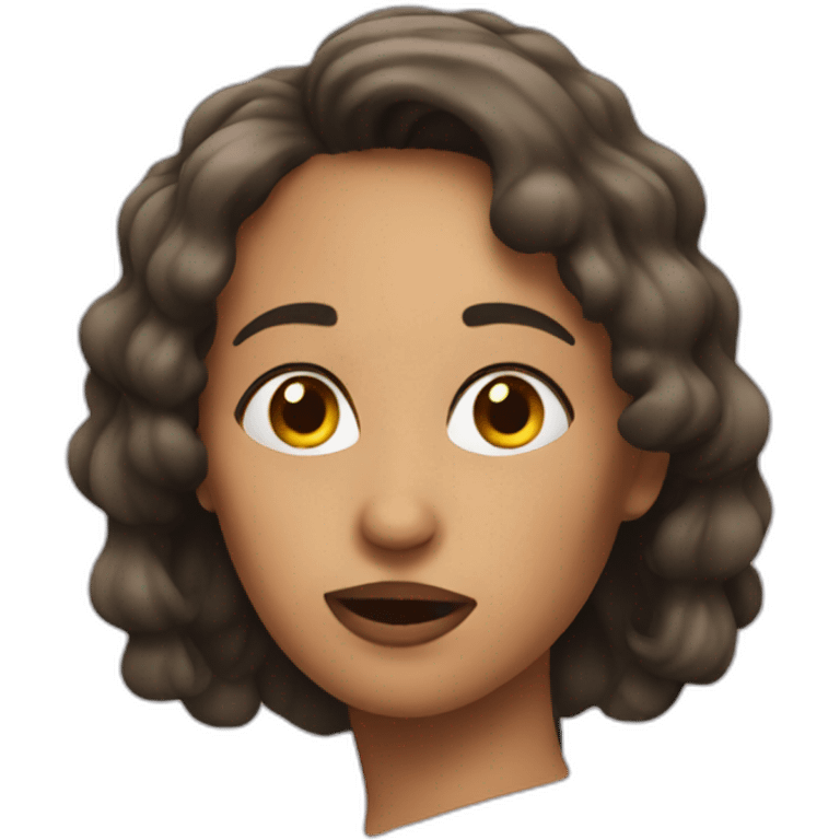 A drunk women emoji